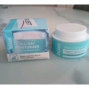 NEW w/ Box BLISS Drench & Quench All-Day Moisturizer Hyaluronic Acid 1.7 fl oz